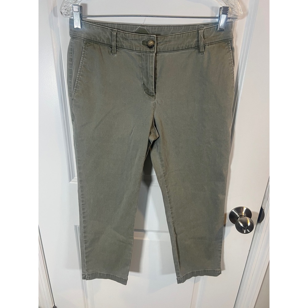 Tommy Bahama Womens Chino Pants Cropped Olive Green 4